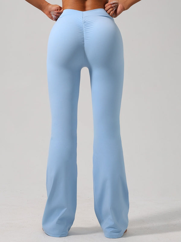 BUYCO Female Flare Ruched Back Hip-lift Leggings