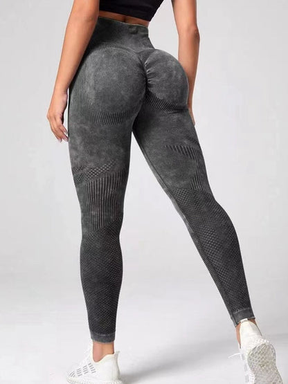 BUYCO Female Denim Ruched Back Quick-dry Seamless Leggings