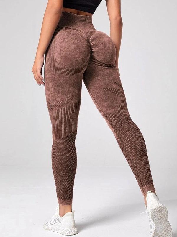 BUYCO Female Denim Ruched Back Quick-dry Seamless Leggings