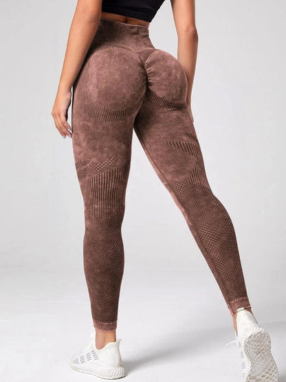 BUYCO Female Denim Ruched Back Quick-dry Seamless Leggings