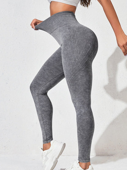 BUYCO Female Denim Ruched Back High-waisted Leggings