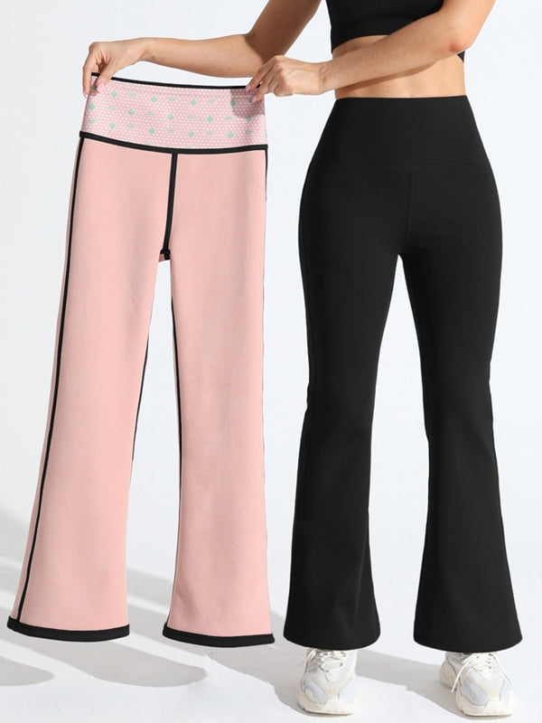 BUYCO Female Flare Fleece High-waisted Leggings
