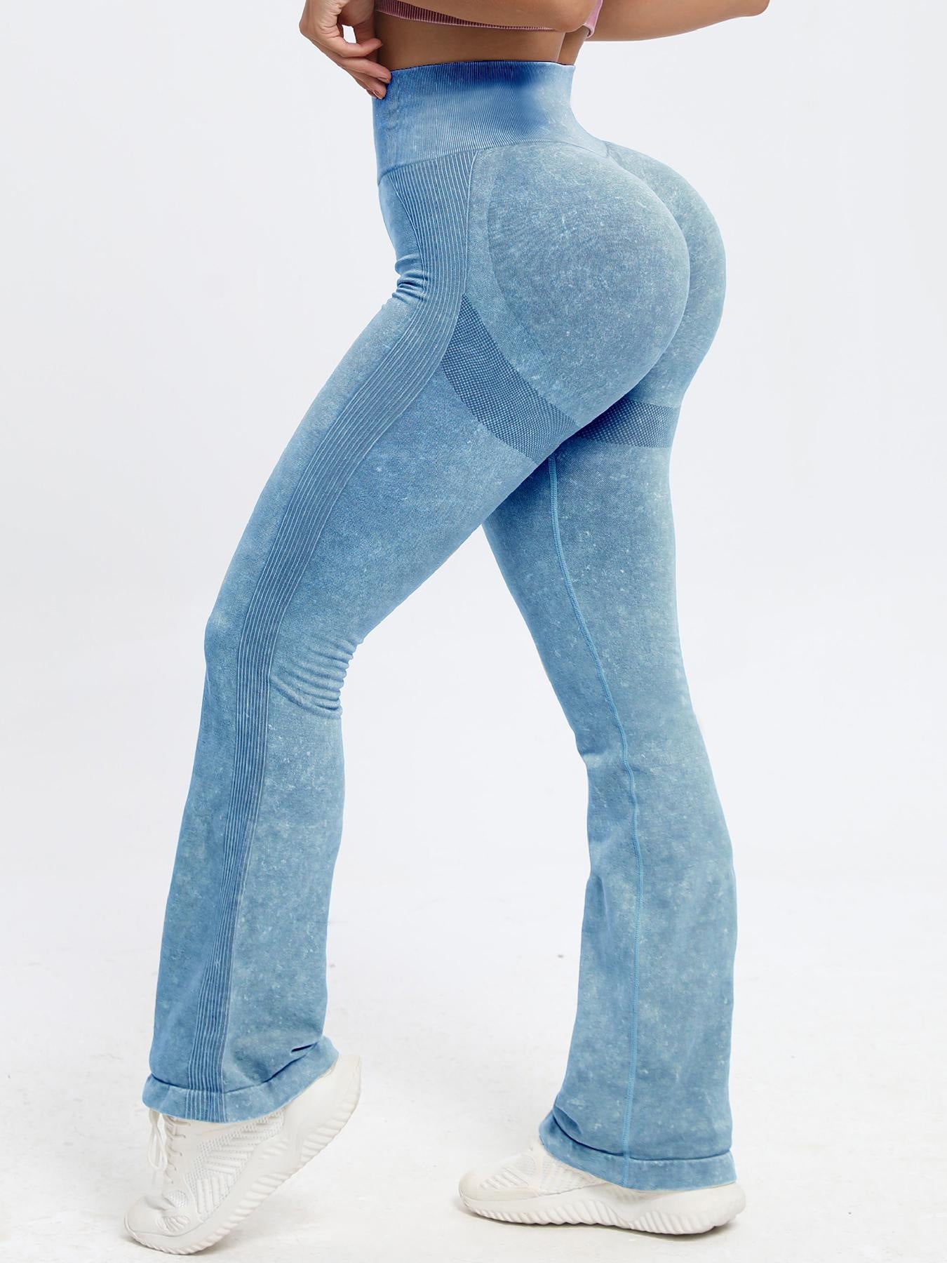 BUYCO Female Denim Flare High-waisted Leggings