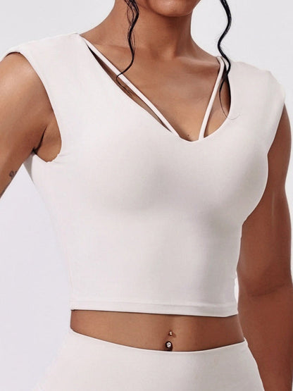 BUYCO Female Solid Color Yoga Short Sleeves