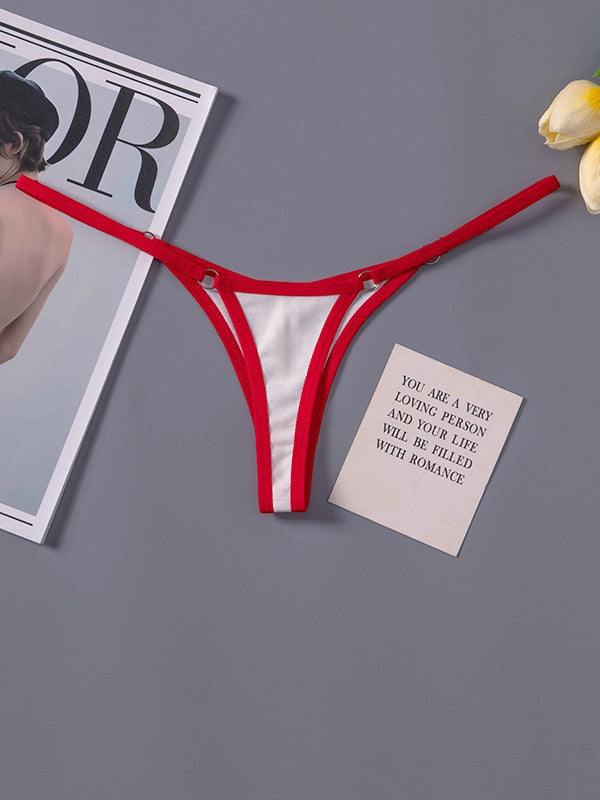 BUYCO Female Contrast Color T-back Panties