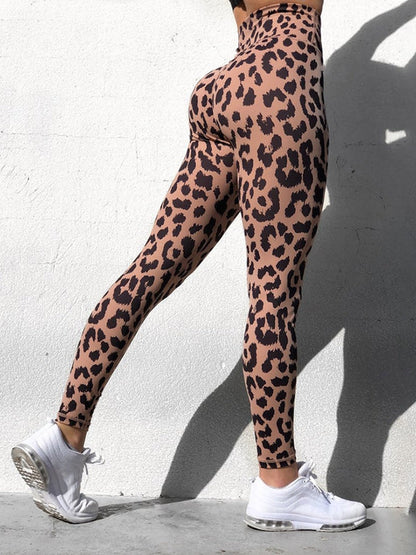 BUYCO Female Fitted Leopard Print Hip-lift Leggings