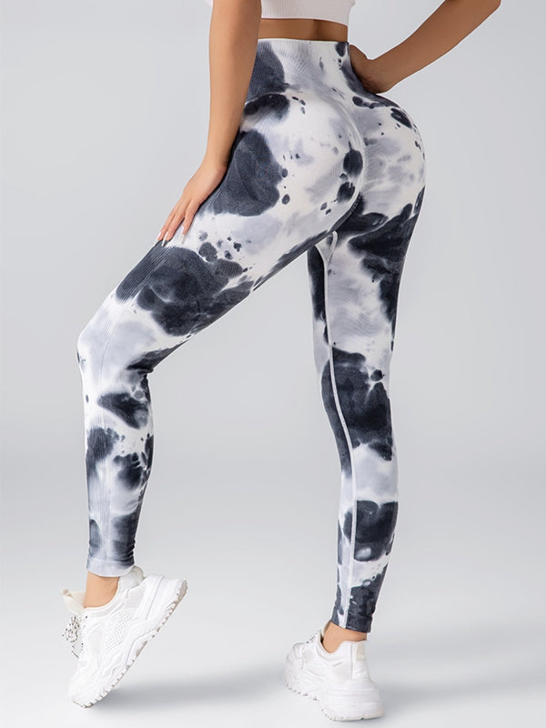 BUYCO Female Modern Tie-dye Quick Dry Hip-lift Leggings