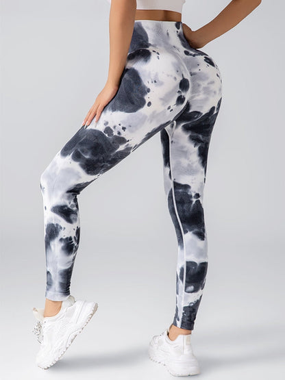 BUYCO Female Modern Tie-dye Quick Dry Hip-lift Leggings