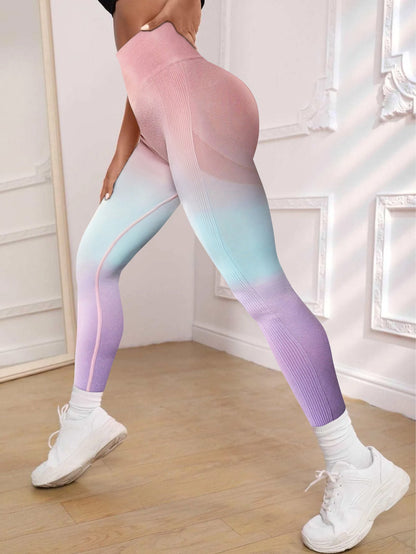 BUYCO Female Ombre Quick-dry Ruched Back Leggings