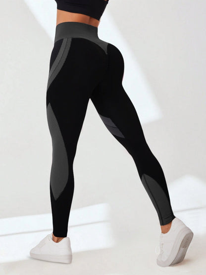 BUYCO Female Contrast color Ruched Back Leggings