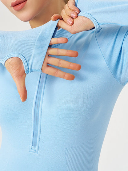 BUYCO Female Ribbed Thumbhole Jumpsuit
