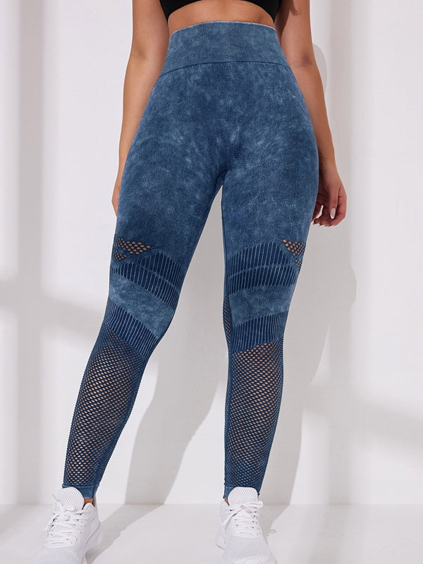 BUYCO Female Denim Fishnet Quick-dry Seamless Leggings