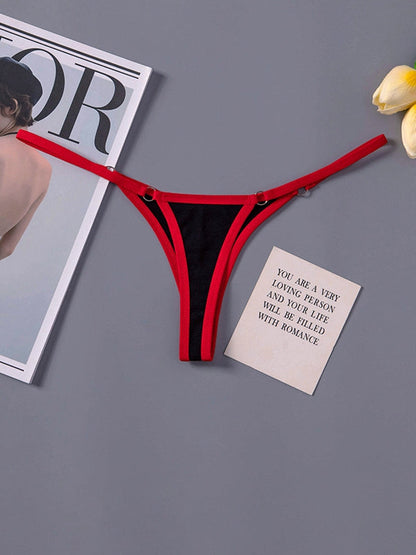 BUYCO Female Contrast Color T-back Panties