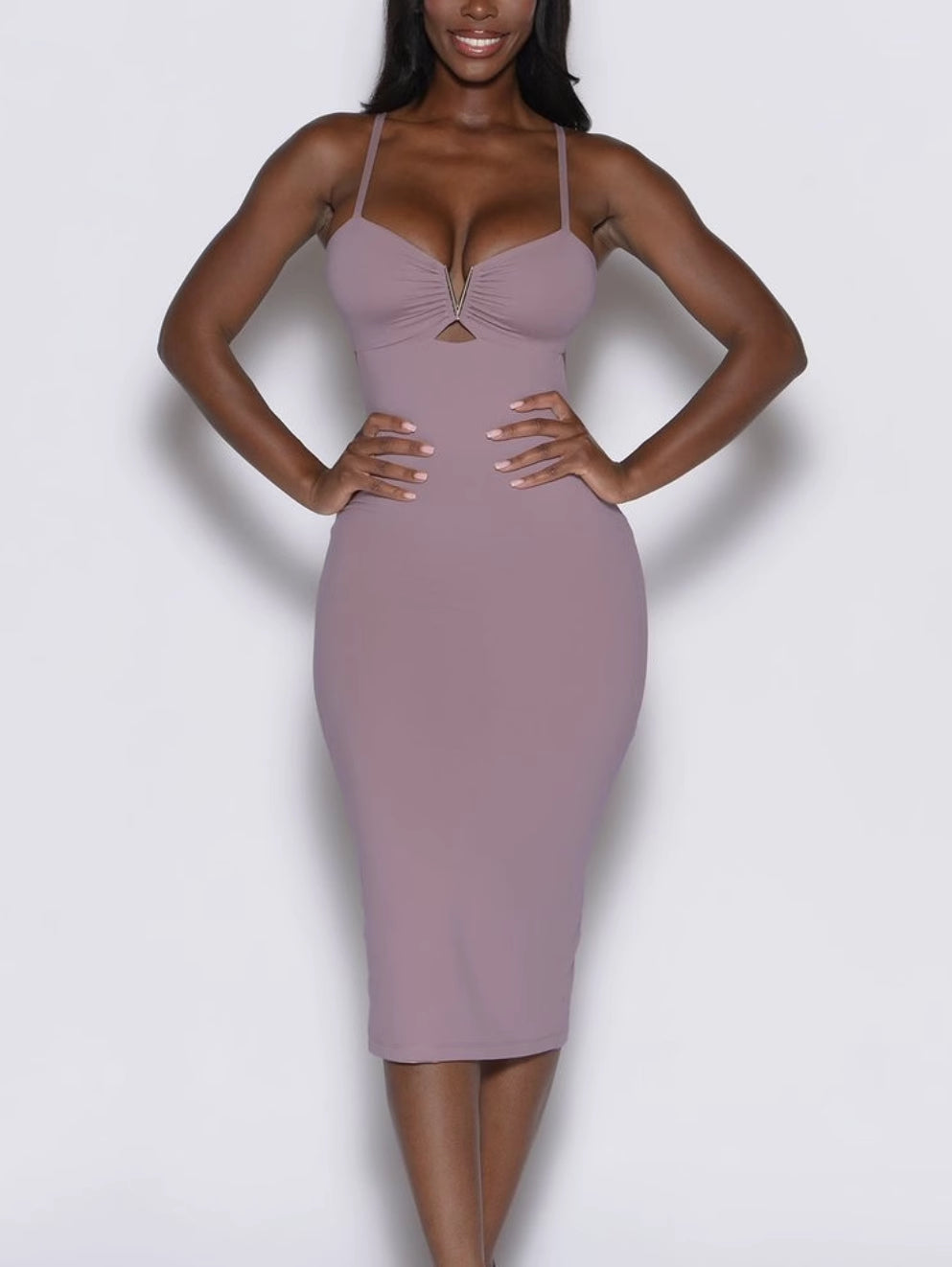 BUYCO Female V Meatal Cutout Backless Split Dress