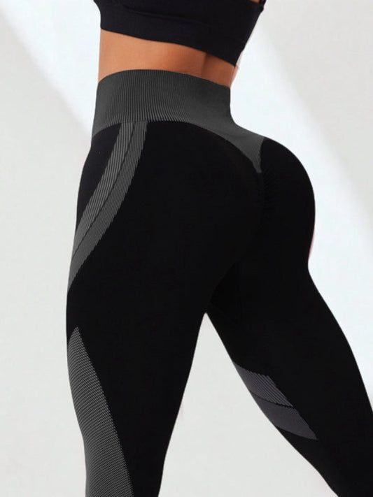 BUYCO Female Contrast color Ruched Back Leggings