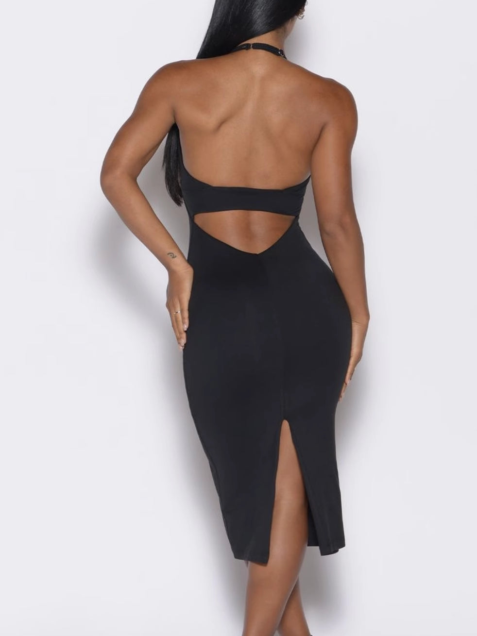 BUYCO Female Backless Split Dress