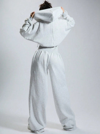 BUYCO Female Solid Color Zipper Hooded Jumpsuit