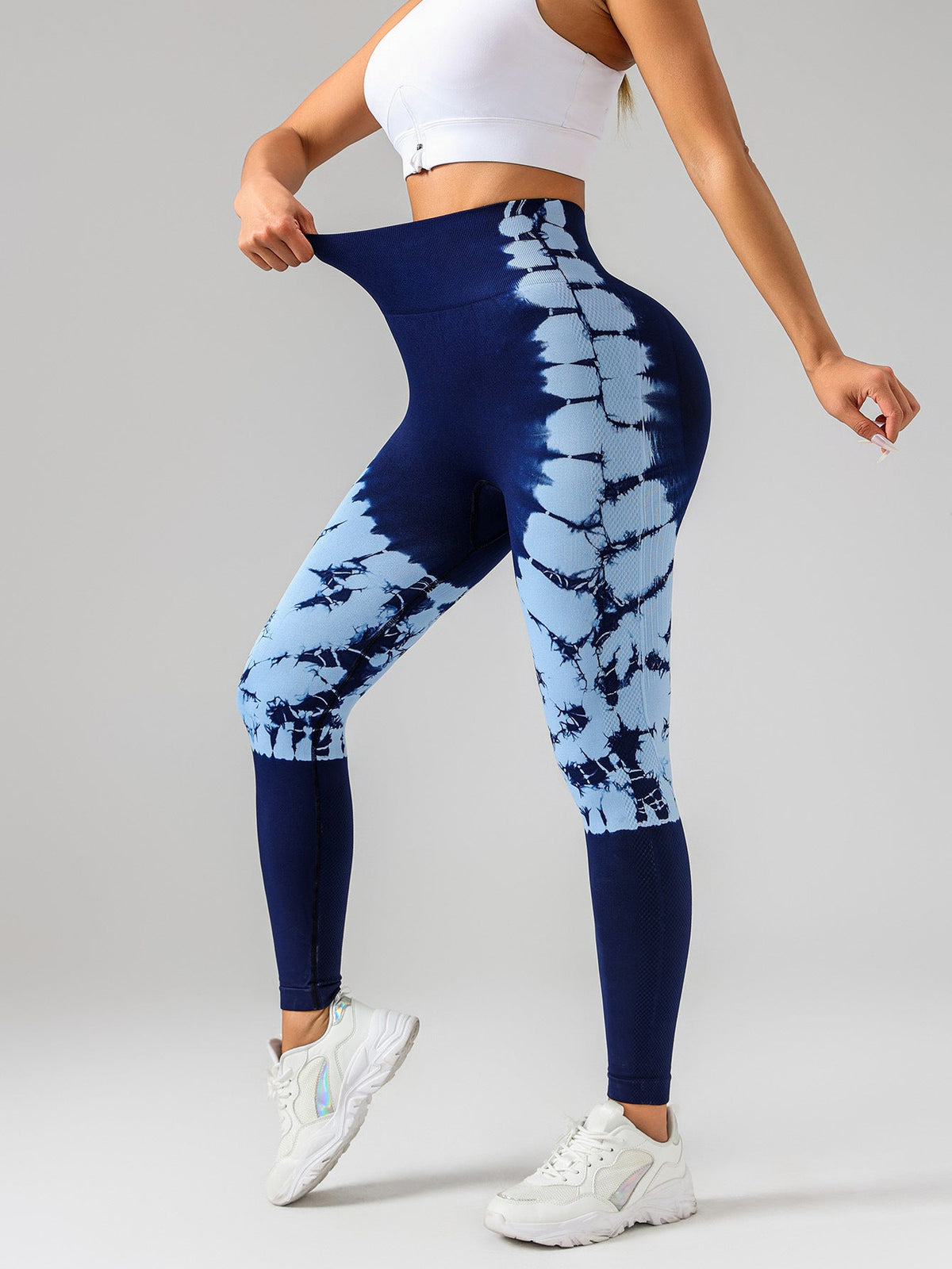 BUYCO Female Modern Tie-dye Ruched Back Leggings