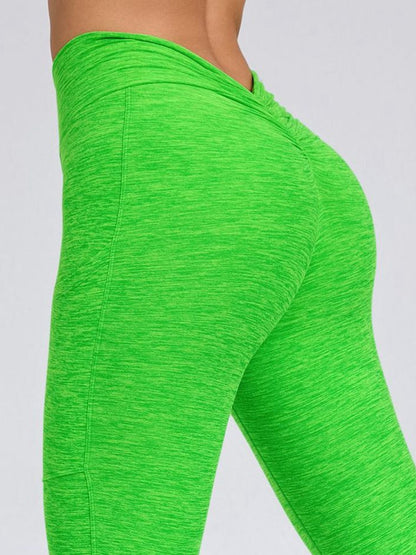 BUYCO Female Deep V Back Pocket Ruched Back Leggings