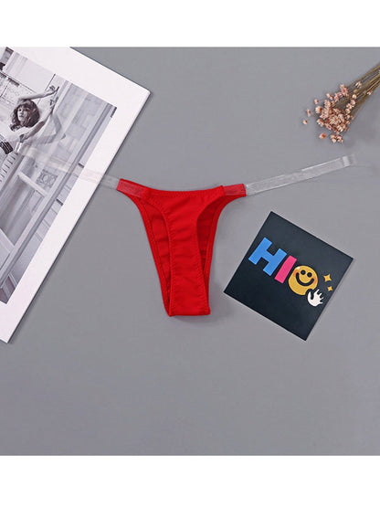 BUYCO Female Fitted Solid Color Print T-Back Panties
