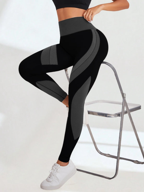 BUYCO Female Contrast color Ruched Back Leggings
