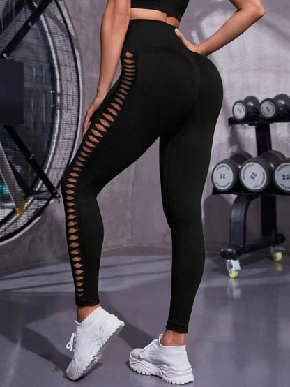BUYCO Female Ombre Lace-up Ruched Back Leggings