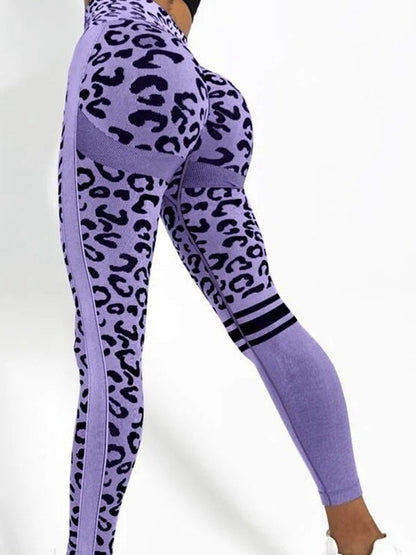 BUYCO Female Leopard Ruched Back Quick-dry Leggings