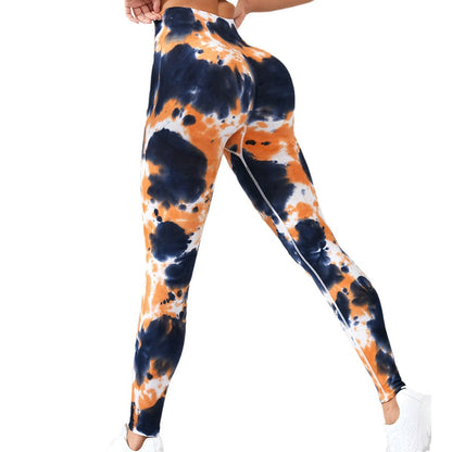 BUYCO Female Modern Tie-dye Quick Dry Hip-lift Leggings