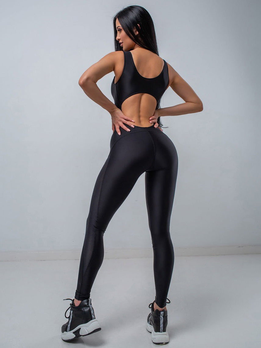 BUYCO Female Hollow Out Mesh Jumpsuit