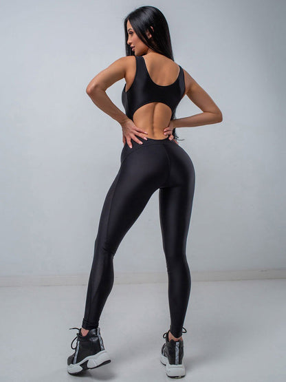 BUYCO Female Hollow Out Mesh Jumpsuit
