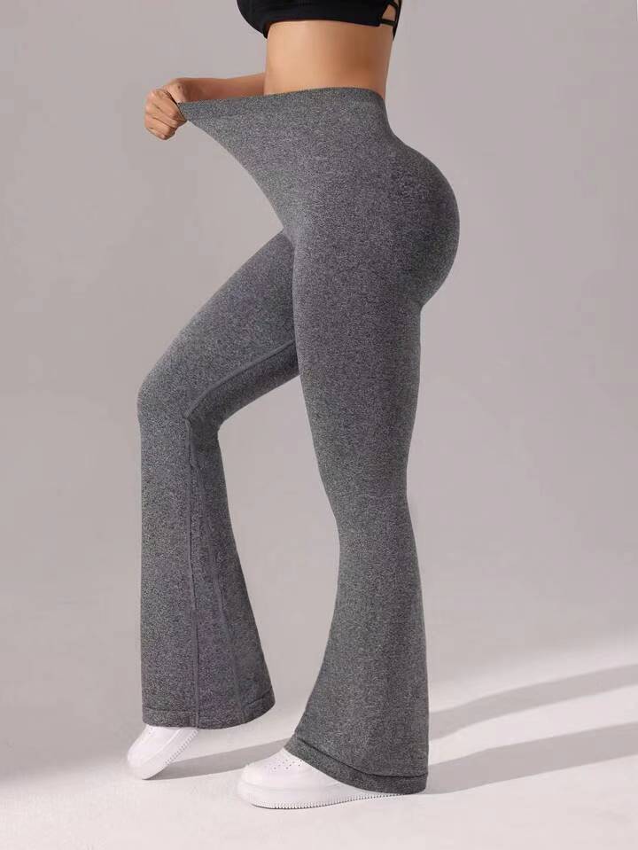 BUYCO Female Deep V Back Flare Ruched Back Leggings