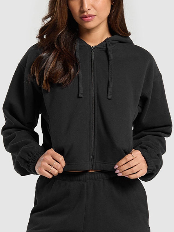 BUYCO Female Zipper Casual Hoodie