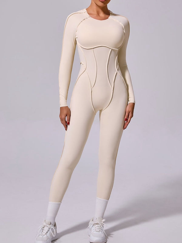BUYCO Female Heart Backless Long Sleeves Jumpsuit