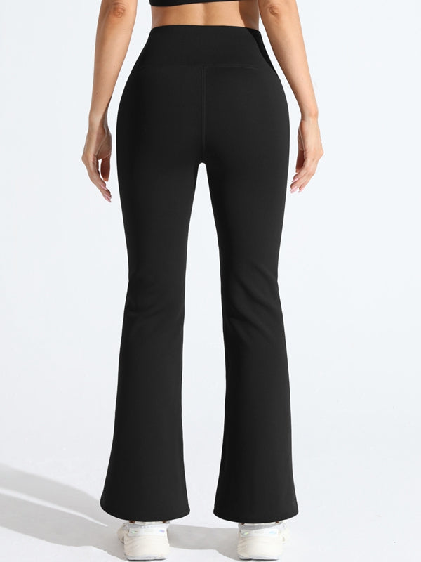 BUYCO Female Flare Fleece High-waisted Leggings