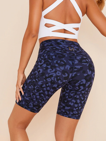 BUYCO Female Cross Back Printed High Waist Pocket Short Tracksuit