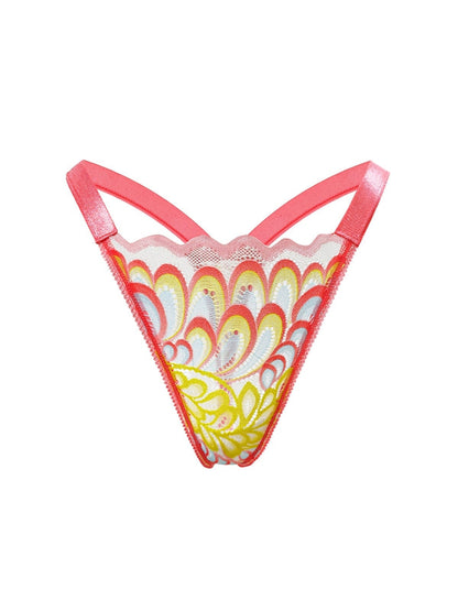 BUYCO Female Print Fitted Lace Ultra-thin Thongs