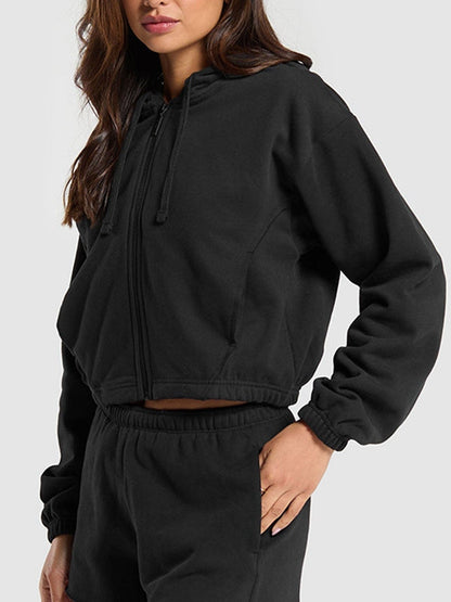 BUYCO Female Zipper Casual Hoodie