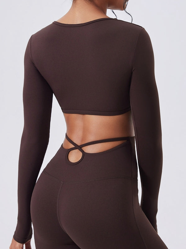 BUYCO Female Hollow Out Long Sleeves