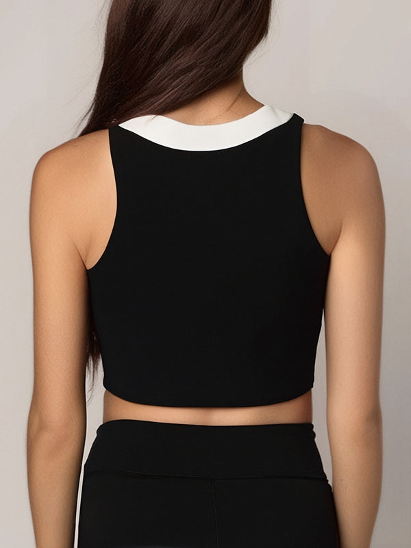 BUYCO Female Contrast Color High-support  Yoga Sportswear