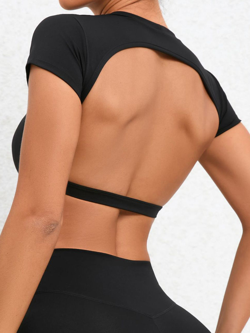 BUYCO Female Backless Short Sleeves