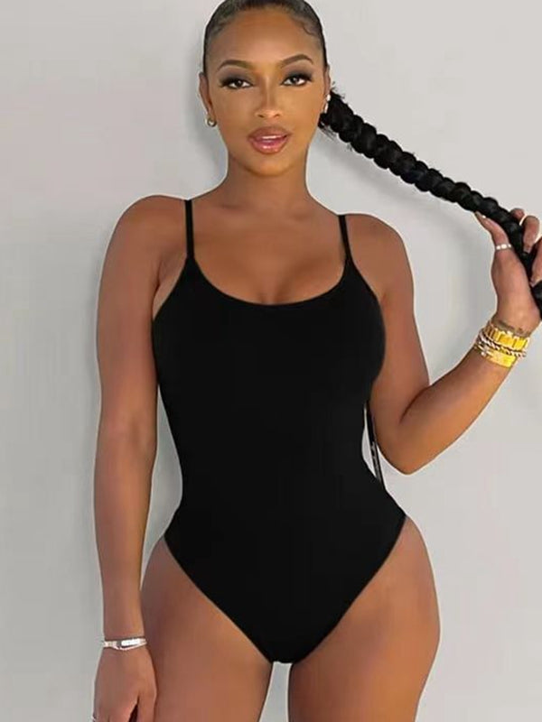 BUYCO Female Back Lace-up Plus Size One Piece