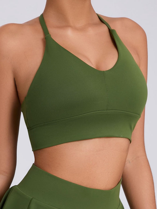 BUYCO Female Deep U Collar Backless Sports Bras