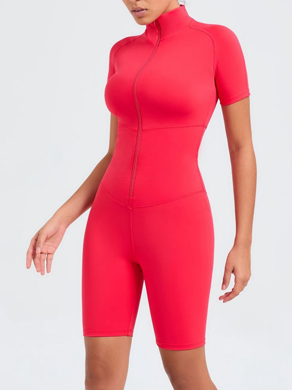 BUYCO Female Zipper Stand Collar Jumpsuit