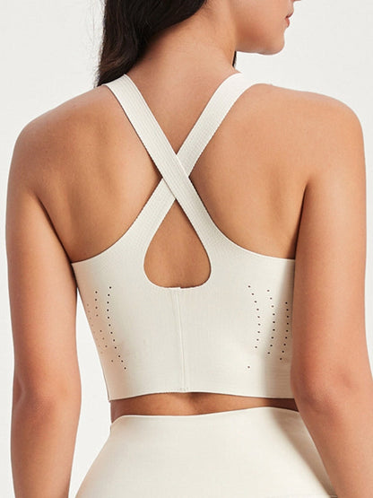 BUYCO Female Second Skin Seamless Cross Back Sports Bras