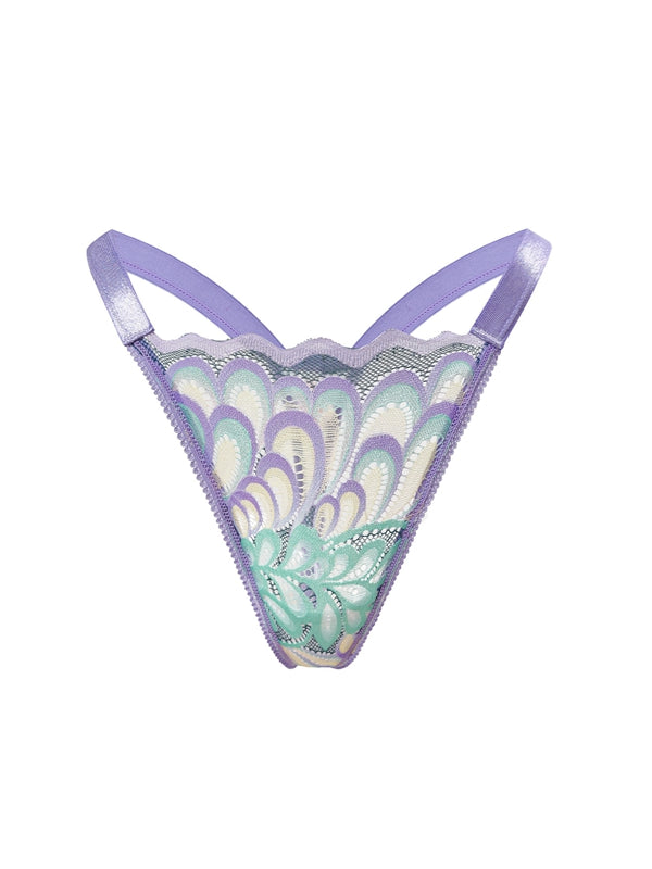 BUYCO Female Print Fitted Lace Ultra-thin Thongs