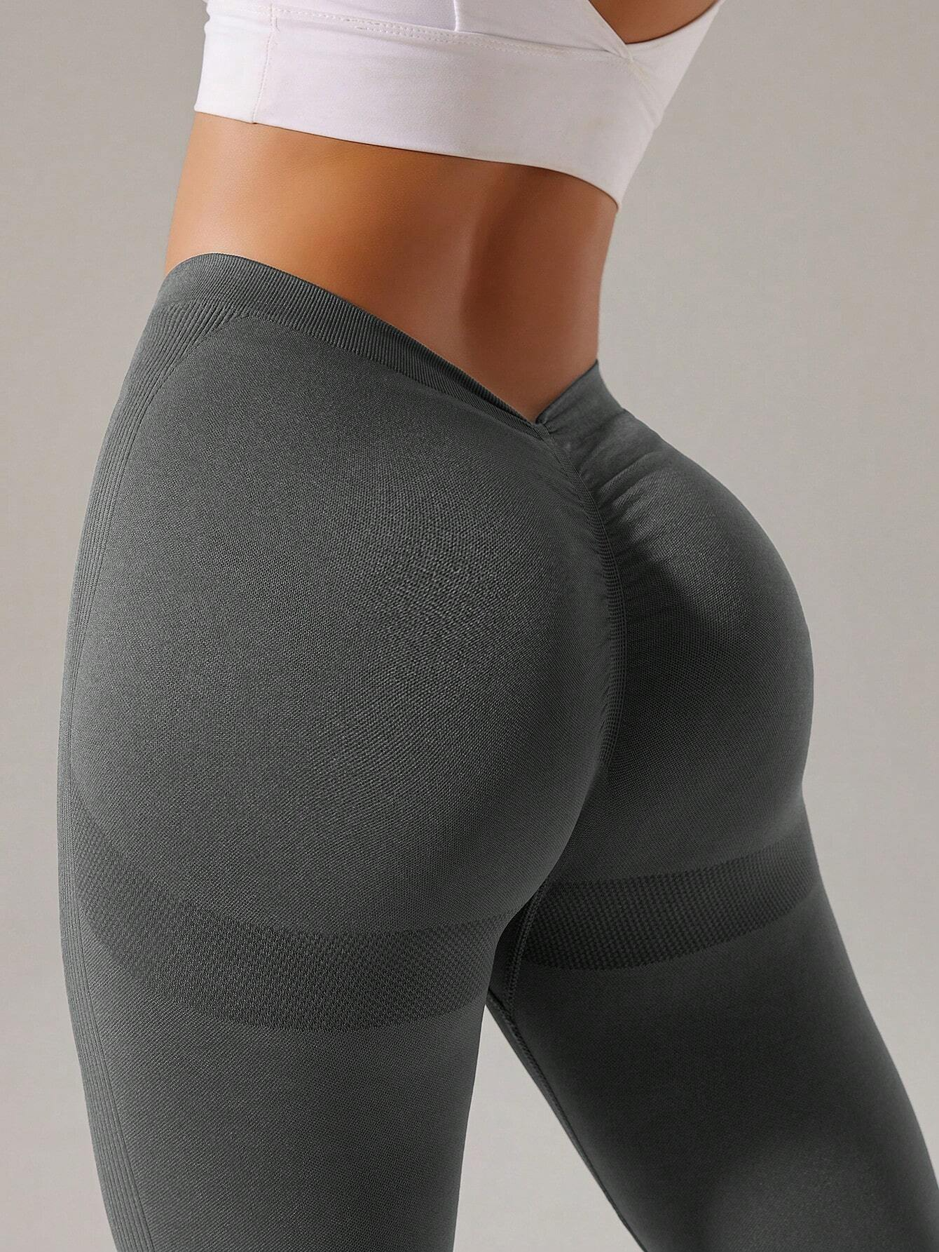 BUYCO Female Unique Deep V Back Ruched Back Leggings