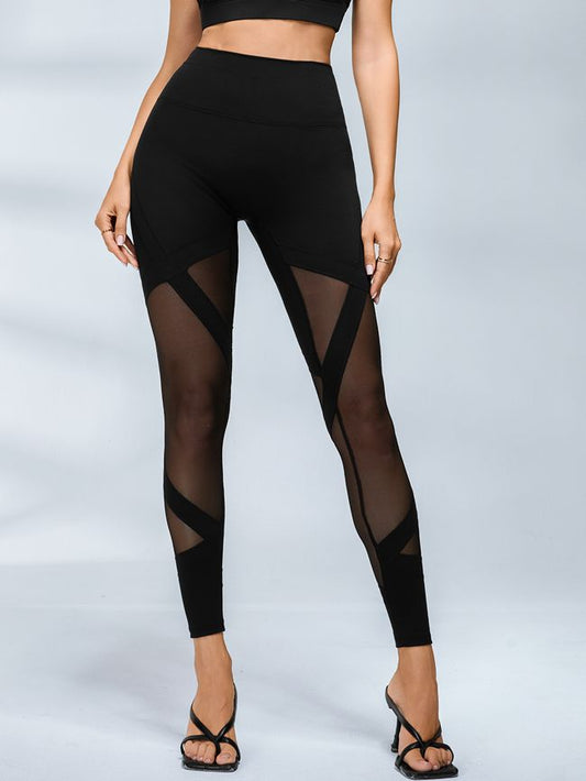 BUYCO Female Fitted Sheer Mesh Hip-lift Leggings