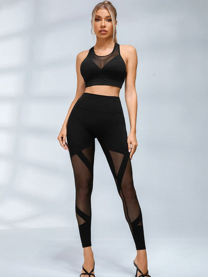BUYCO Female Fitted Sheer Mesh Hip-lift Tracksuit