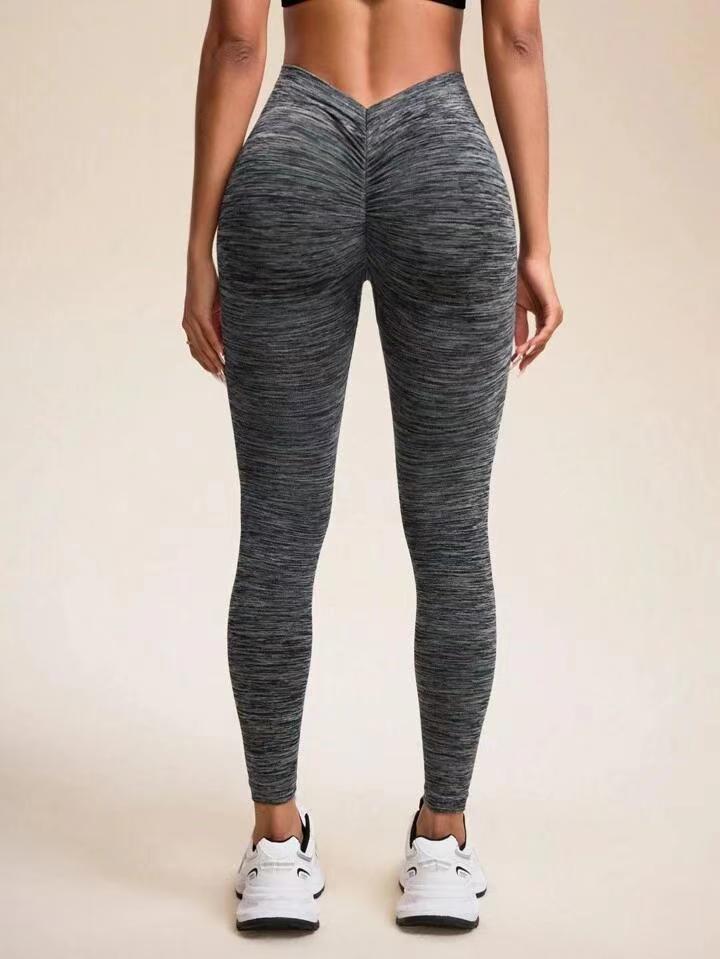 BUYCO Female Deep V Back Ruched Back Seamless Leggings