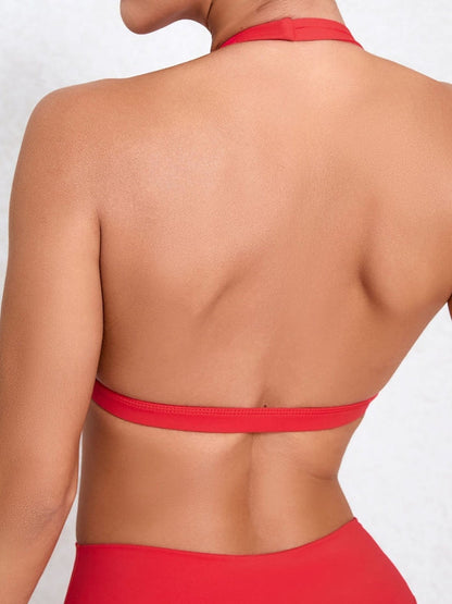 BUYCO Female Deep V Collar Backless Sports Bras
